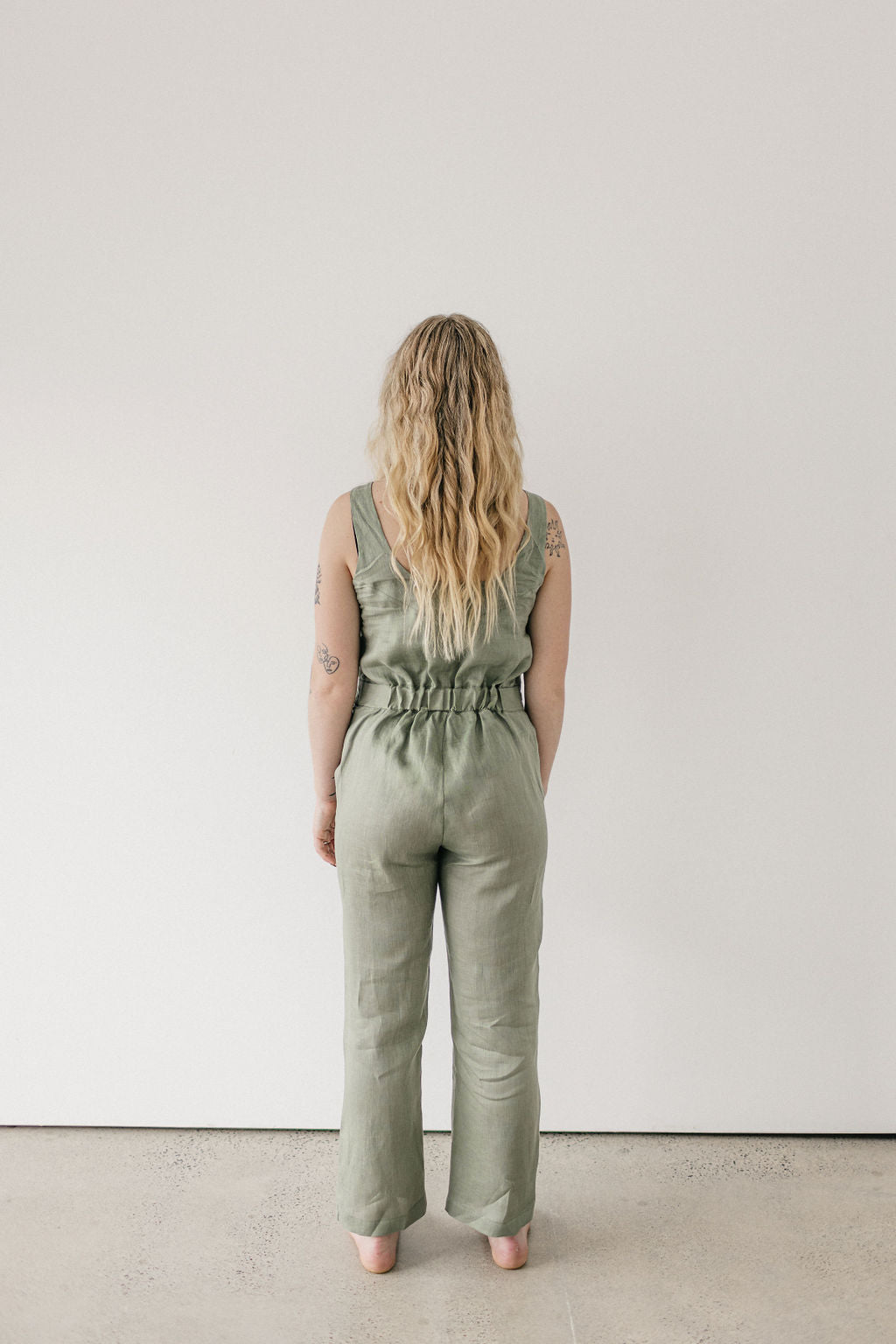 Isla Jumpsuit - Black Linen