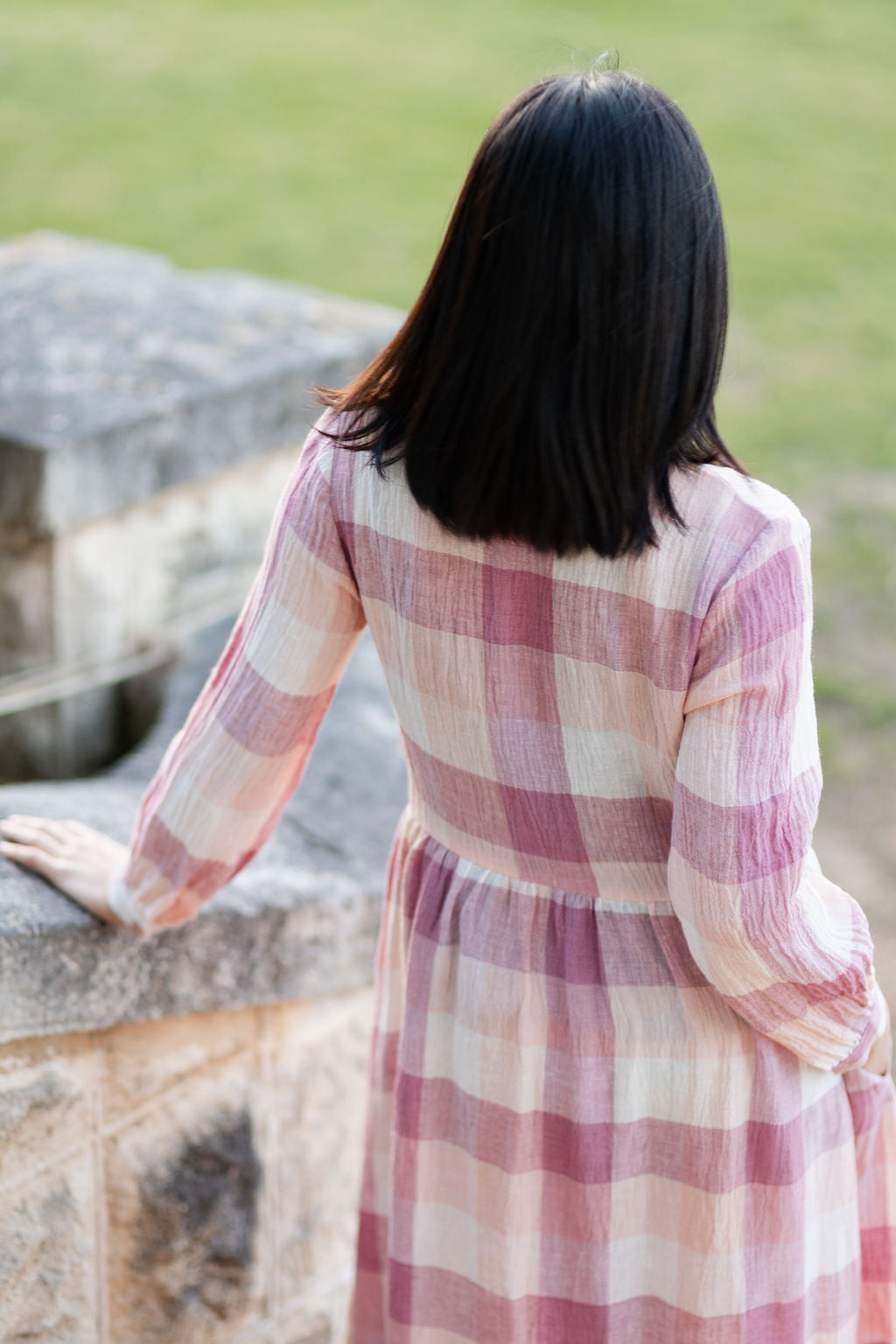 Roses Linen Dress Maxi