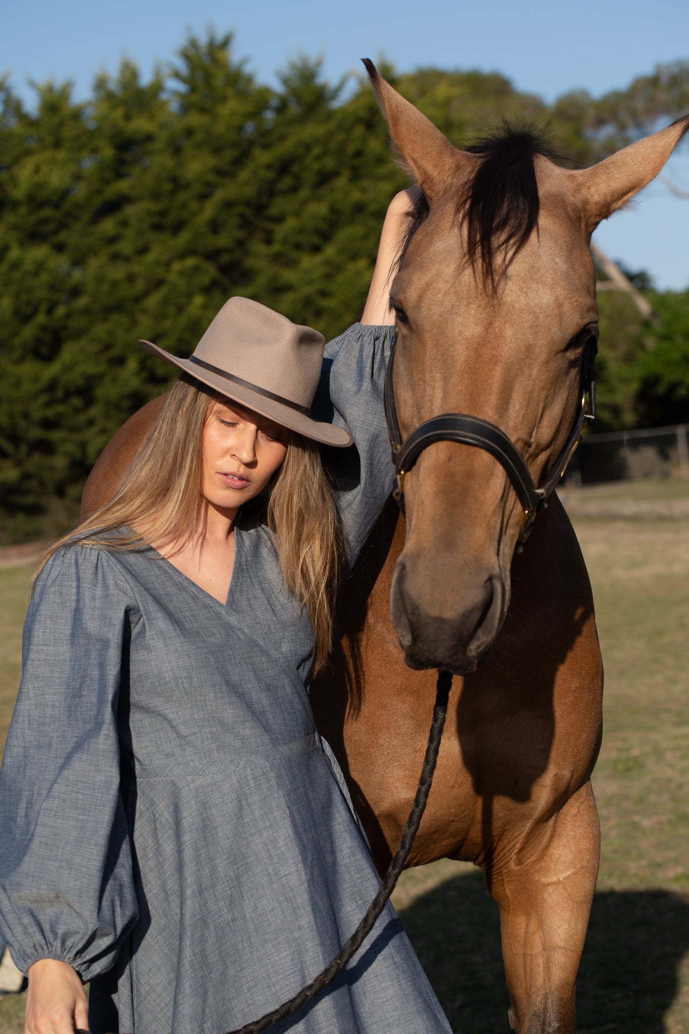 Denim Wrap Dress - COMING SOON