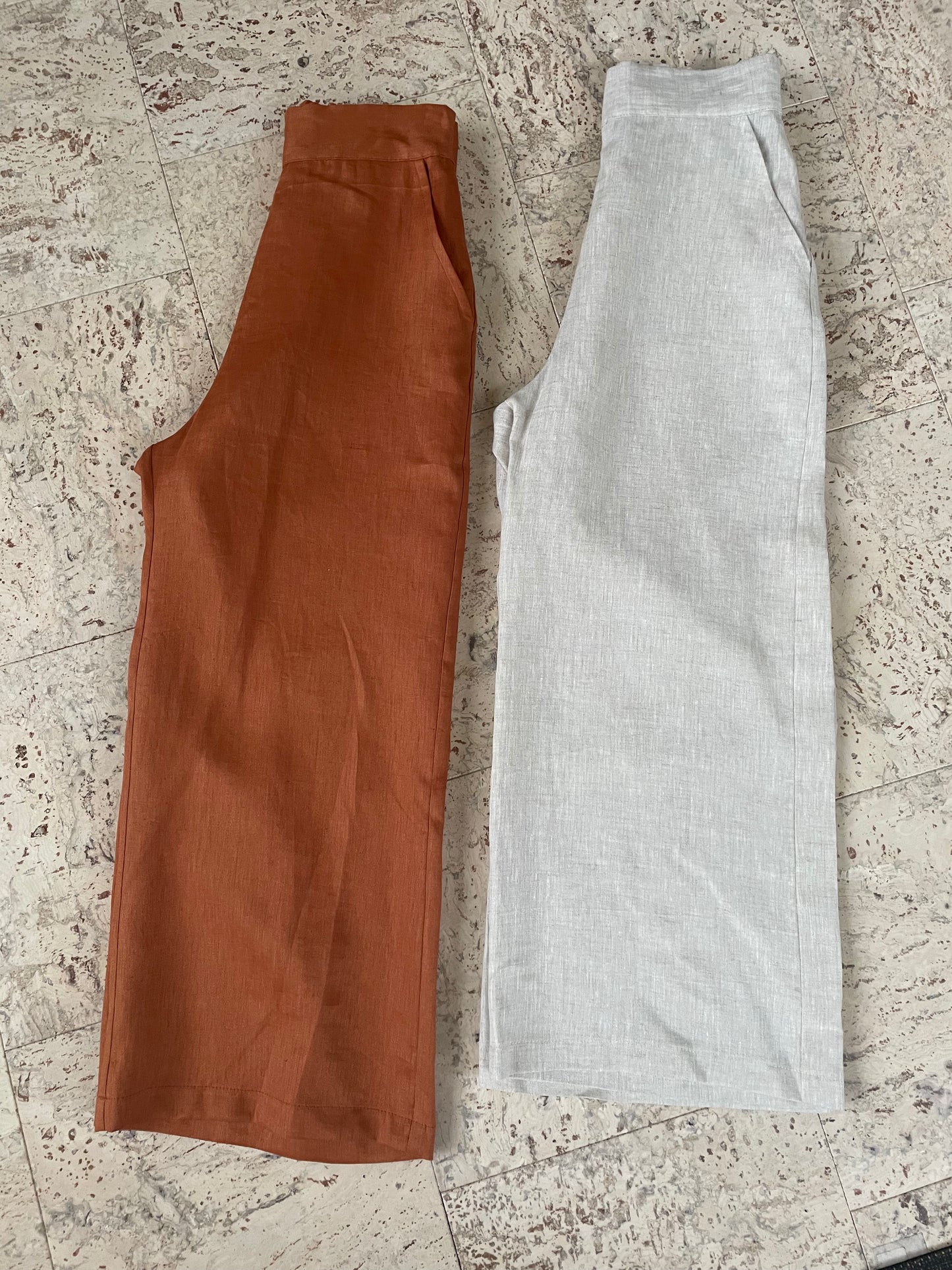 Terracotta Linen Pants (size 6)