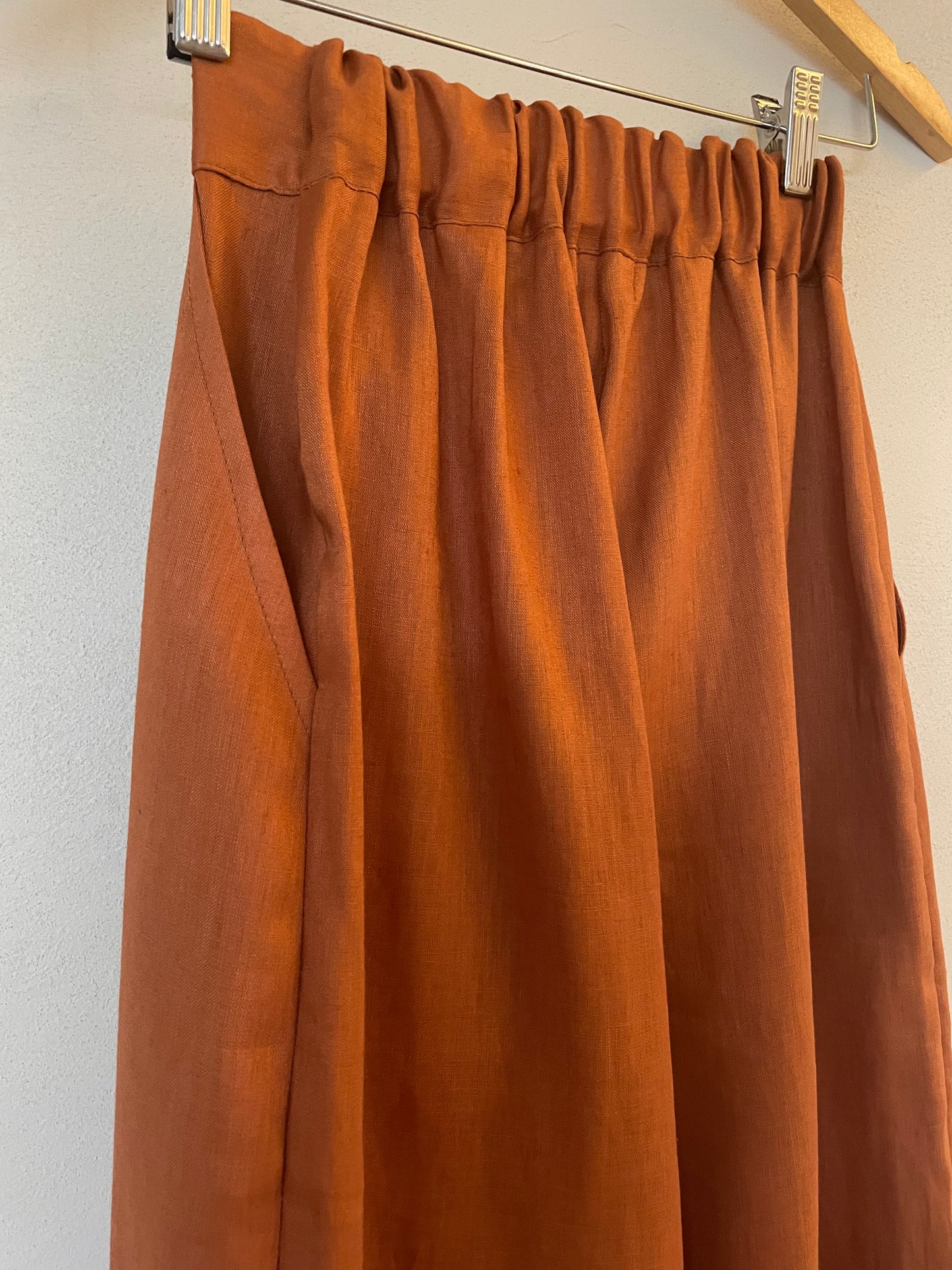 Terracotta Linen Pants (size 6)