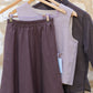 Cocoa French Linen Skirt