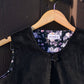 Black/Floral Corduroy Reversible Vest