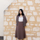 Cocoa French Linen Skirt