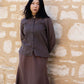 Cocoa French Linen Skirt
