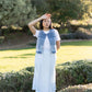 Sky Blue French Linen Skirt