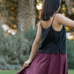 Blossom Cotton Skirt - Burgundy