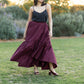 Blossom Cotton Skirt - Burgundy