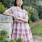 Roses Linen Dress Mini