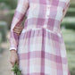 Roses Linen Dress Maxi