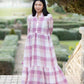 Roses Linen Dress Maxi