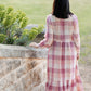 Roses Linen Dress Maxi