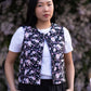 Black/Floral Corduroy Reversible Vest