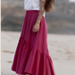 Blossom Cotton Skirt - Burgundy