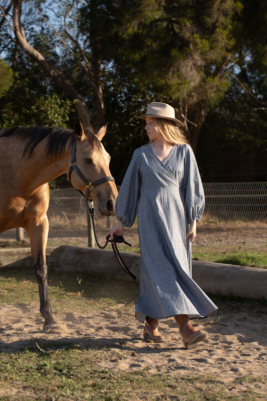 Denim Wrap Dress  - COMING SOON