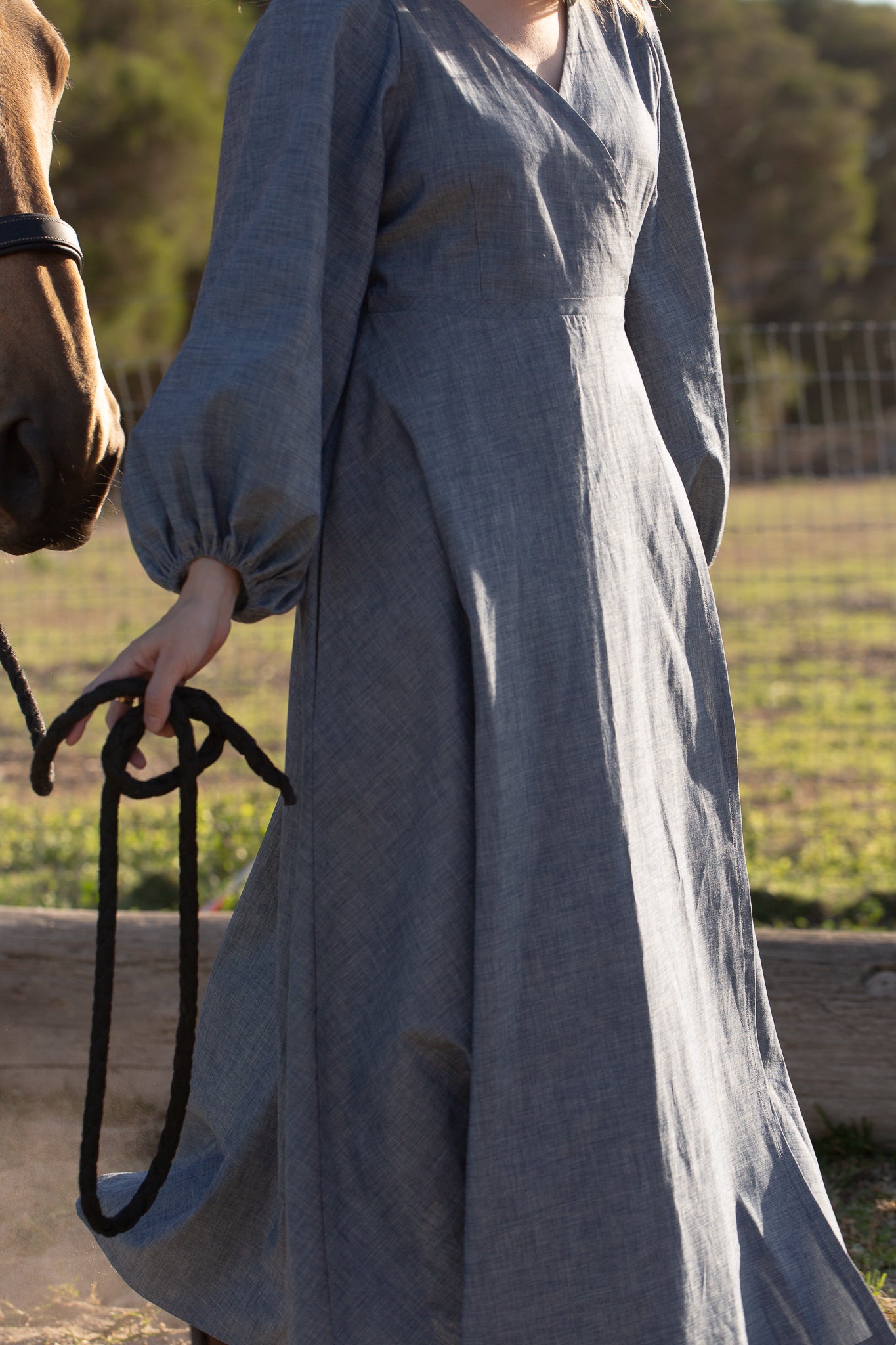 Denim Wrap Dress  - COMING SOON